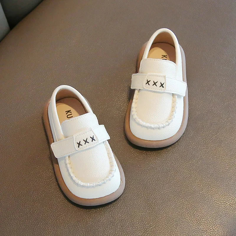 Boys Formal Leather Shoes for Children Kindergarten School Fashion Flats Kids Slip-on Loafers Classic Spring Autumn Korean Style