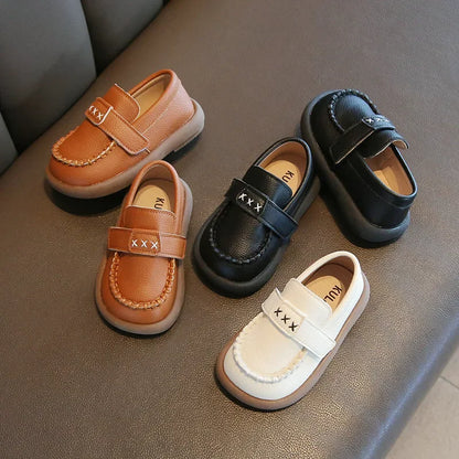 Boys Formal Leather Shoes for Children Kindergarten School Fashion Flats Kids Slip-on Loafers Classic Spring Autumn Korean Style