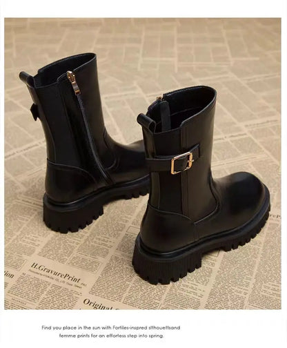 Women's Boots Designer Heeled Shoes Leather Retro Ankle Boots Fashion Goth Chelsea Boots New Walking Cozy Dress Mujer Botas