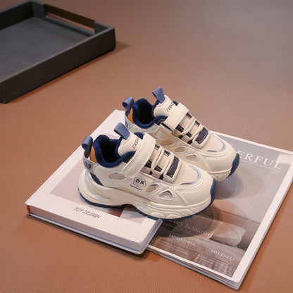 Warm Winter Kids Sneakers: PU Leather, Anti-Slip Rubber Sole, Lightweight Sports Shoes for Boys & Girls