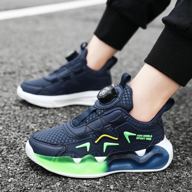 Children Sports Shoes for Girl Leather Wear-Resistant Comfortable Walking Shoes Soft Non Slip Thick Casual Kids Sneakers