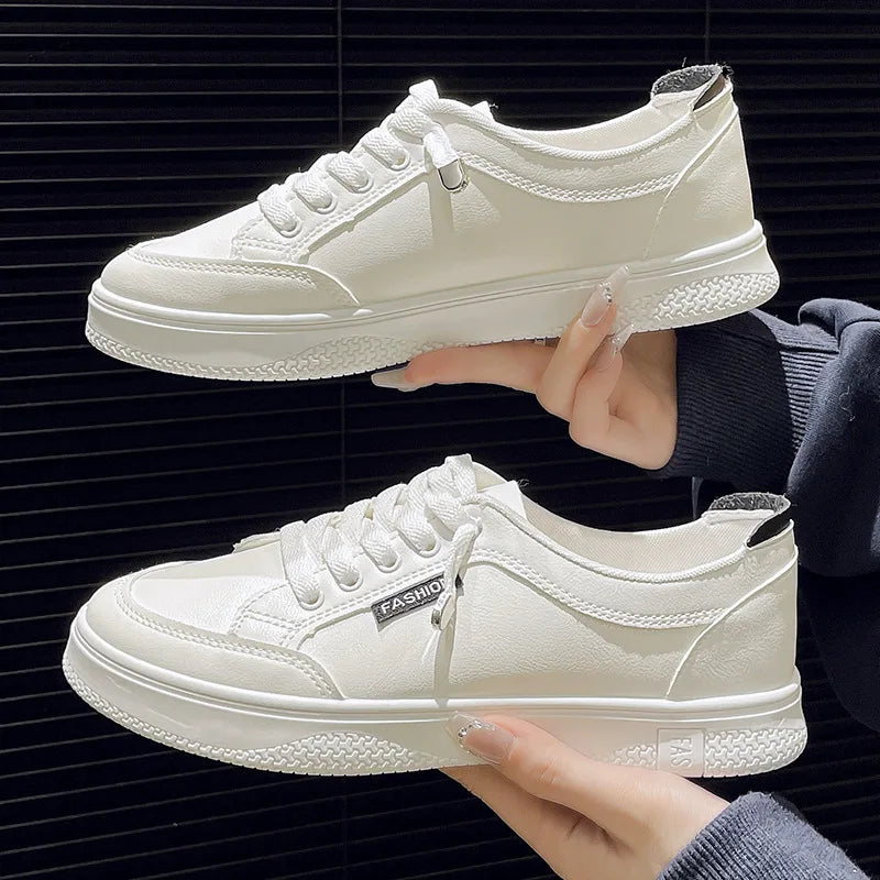 Women's Fashion White Sneakers 2025 New Spring and Autumn Flat Casual Shoes ins Breathable Thin Summer Sneakers