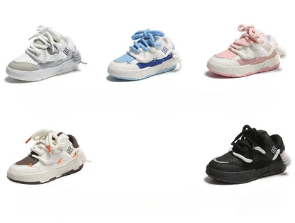 Trendy Women's Men Chunky Sneakers Versatile Casual Thick Soled Board Shoes Female Little White Shoes Walking Shoe Hombre Mujer