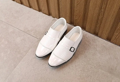 Kids Leather Shoes Students Boys Girls Soft Bottom Performance Shoes Fashion children Wedding Party Dress Shoe Toddler Footwear