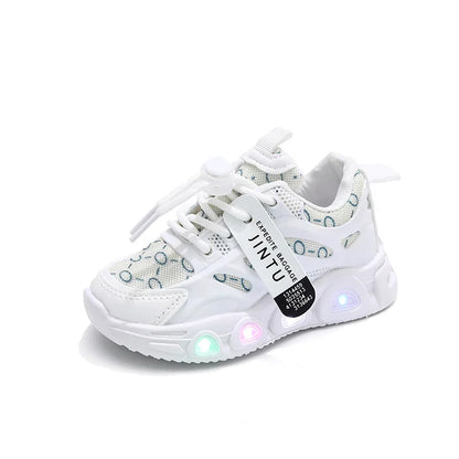 Kids Sneakers Spring New Girl Sneakers Casual LED Kid Shoes Fashion Girls' Shoes Designer Shoes Tenis De Mujer