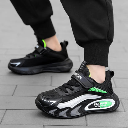 Children's Sneakers for Boys Breathable Mesh Running Sports Shoes Lightweight Students Kids Casual Walking Shoes Non-Slip