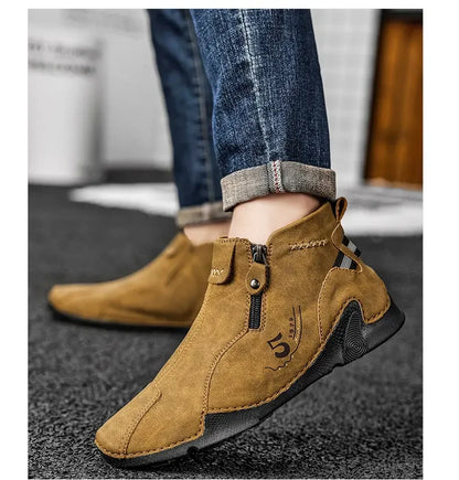 Sneakers Men Casual Shoes Outdoor Anti Slip Man Ankle Boots High Quality Sneakers Man Flat Bottomed Short Boots Shoes for Men