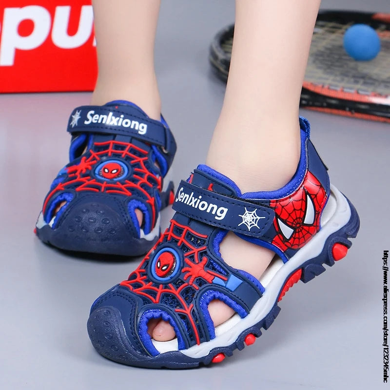 Superhero Summer Boys Sandals Kids Aqua Sport Sandals Soft Non-slip Toddler Infant Shoes Children Outdoor Beach Water Shoes