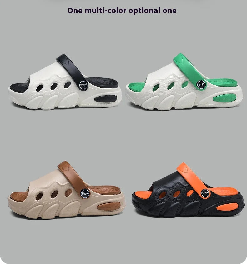 Soft-soled slippers Boys 2025 summer new two-wear children's flip-flops sandals girls breathable non-slip beach shoes