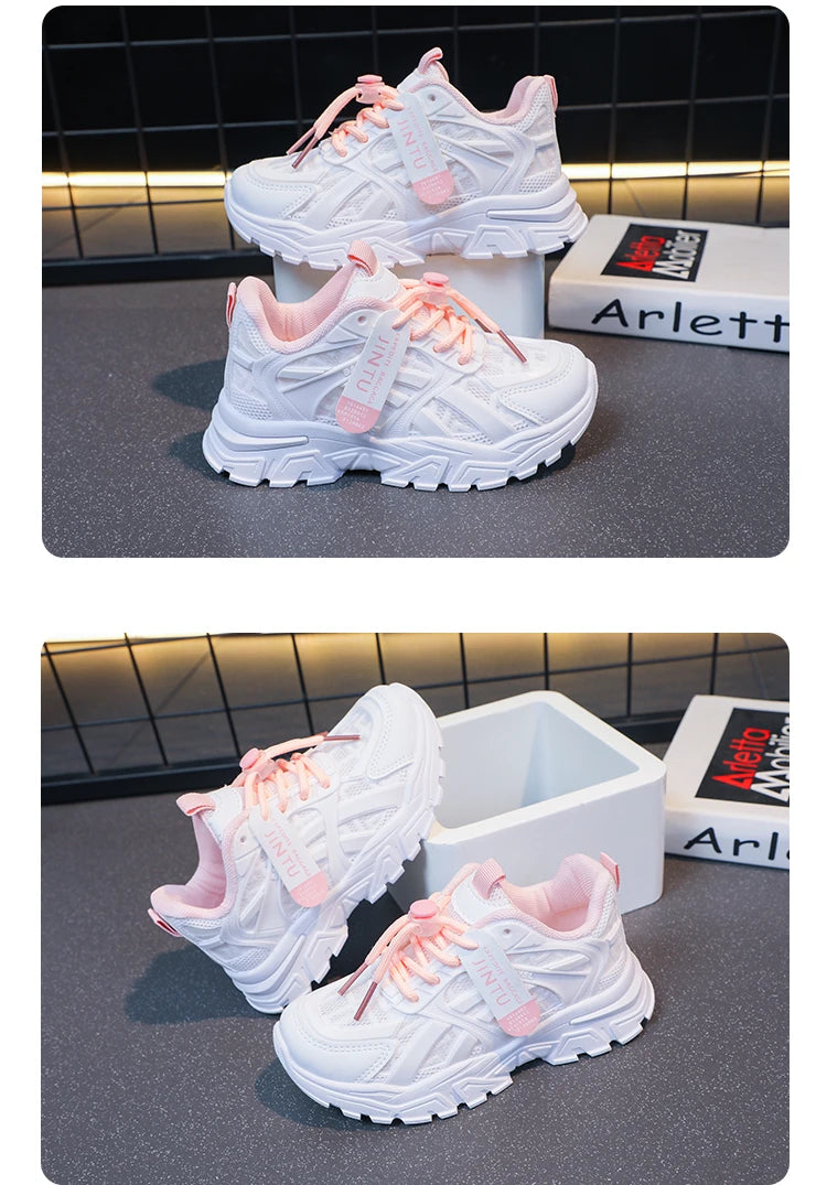 Girls Sneakers Children Casual Shoes Mesh Platform Designer Tennis Sneaker Kids Sports Shoe for Girl
