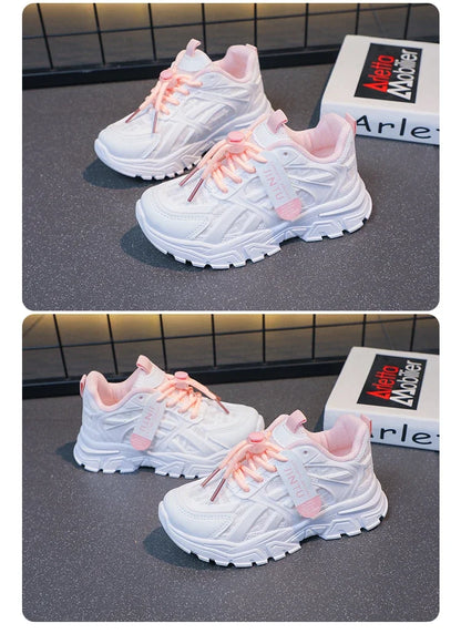 Girls Sneakers  Children Casual Shoes Mesh Platform Designer Tennis Sneaker 6 To 12 Years Kids Sports Shoe for Girl
