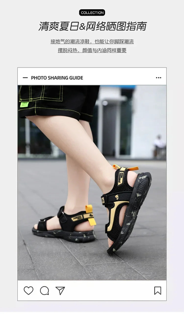 Casual Beach Water Children Shoes New Kids Summer Sandals Fashion Boys Sandals Soft Sole Lightweight Comfortable Sneakers