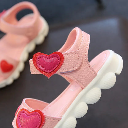 Sandalias New Children Sandals for Girls Korean Fashion Open Toe Anti Slip Beach Sandals Casual Comfortable Soft Sole Kids Shoes
