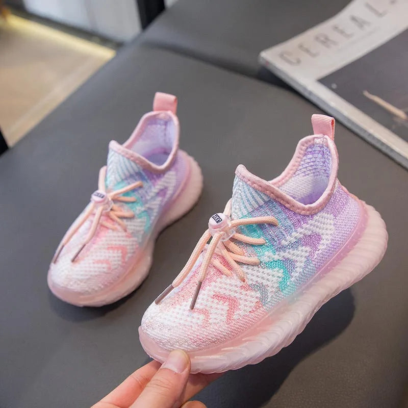 Children's Coconut Shoes Autumn Styles Boys Sneakers Breathable Mesh Shoes Fly Weaving Girls Casual Shoes Soft Sole baby