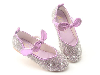 Girls Wedding Shoes Glitter New Brand Flat Heels Children Princess Sandals Dance Kids Fashion Party Shoes with Pearl