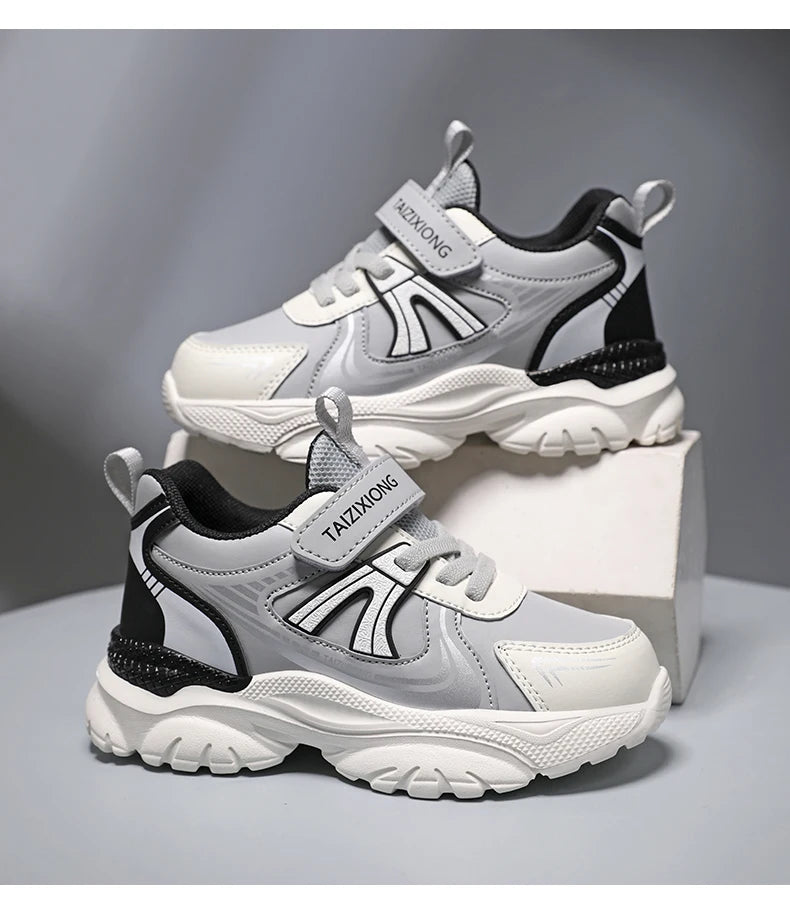 Kids Sneakers Casual Sports Shoes for Children 2025 New Design PU Leather Sneakers Boys Fashion Printed Running Shoes Trainers