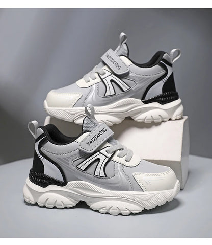 Kids Sneakers Casual Sports Shoes for Children 2025 New Design PU Leather Sneakers Boys Fashion Printed Running Shoes Trainers