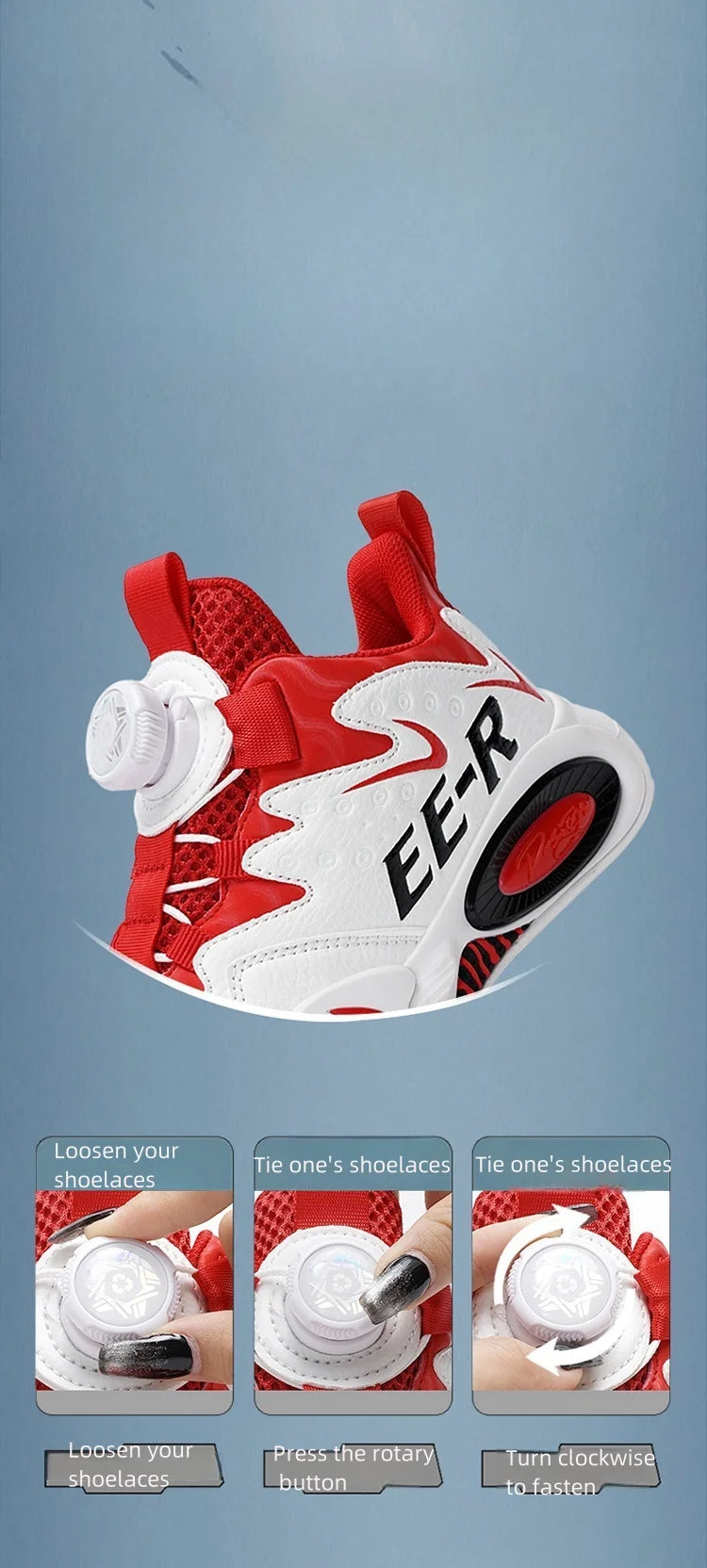 Boys' fashion knob sneakers comfortable platform children's casual shoes breathable non-slip outdoor student boy shoes