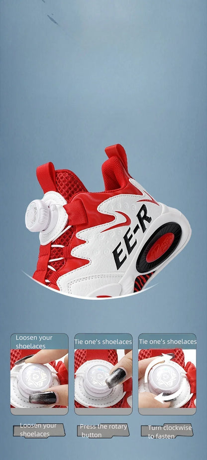 Boys' fashion knob sneakers comfortable platform children's casual shoes breathable non-slip outdoor student boy shoes