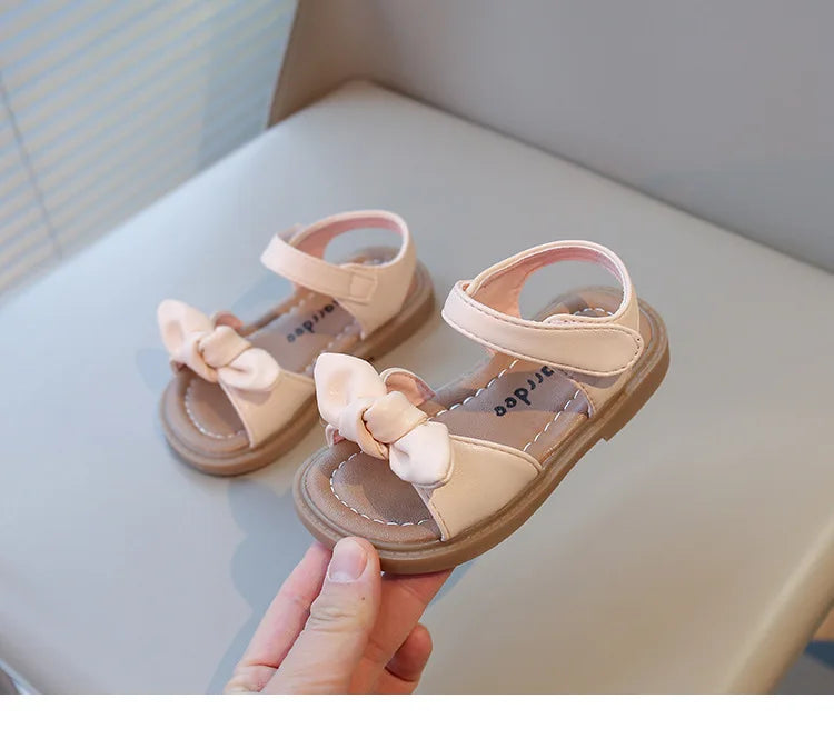 Girls Princess Sandals with Bow-knot Fashion Classic Baby Kids Beach Shoes Children Summer Sandals Simple Size 21-30 Hot Sale