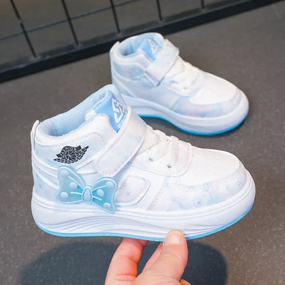 Children's SneakersGirls Casual Shoes Student Shoes Anti-slip Teen Sport Pink Blue Shoes Size 26-37