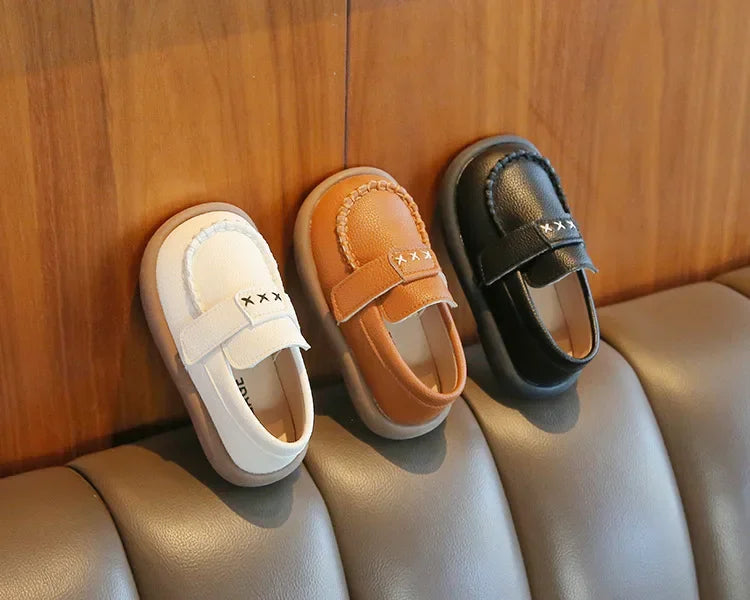 Boys Formal Leather Shoes for Children Kindergarten School Fashion Flats Kids Slip-on Loafers Classic Spring Autumn Korean Style