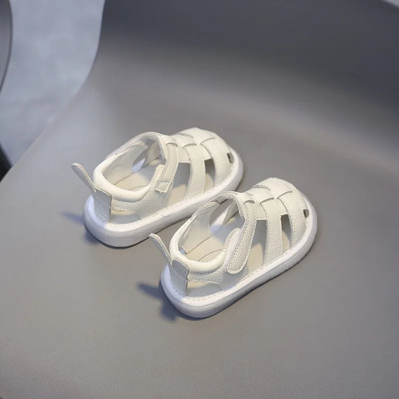 Baby Genuine Leather Sandals Boys & Girl's Summer Shoes Infant Toddler Shoes Non-slip Soft-soled Kids Children Casual Beach Sandals