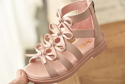 New Summer Kids Sandals for Girl Outdoor Beach Shoes Girls Gladiator Sandals Small Cute Bowknot Baby Toddler Girl Sandals 21-36