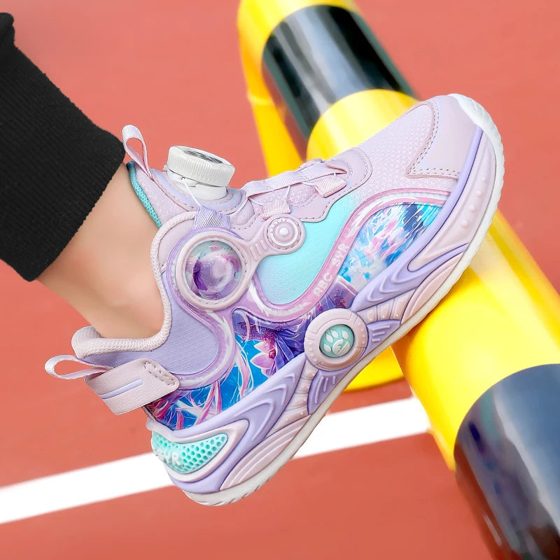 Childrens Basketball Shoes Fashion Girls Training Non Slip Sole Cushioned Sneakers Snug Soft Running Shoes for Kid