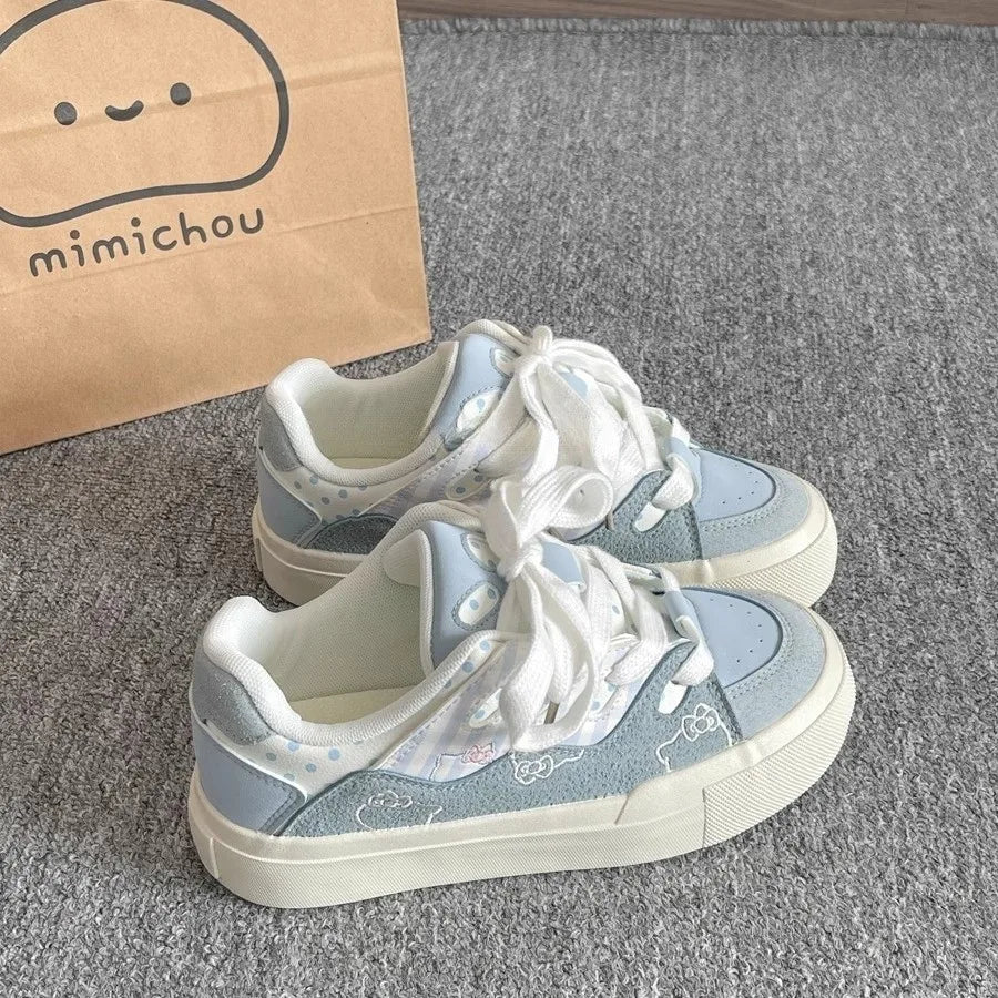 New Women's Casual Flat-soled Sports Shoes Cute Patterns Trainers Ladies Sneakers Breathable Star Women Sneakers