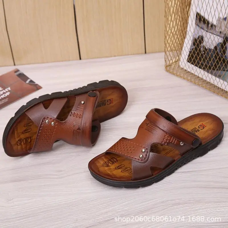 New Men's Summer Beach Sandals Open Toe Non Slip Mens Casual Sandals Comfortable and Breathable Water Shoes Beach Slippers