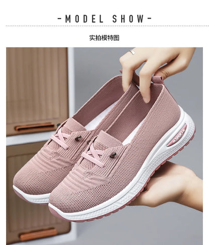 Women's Shoes 2025 Casual Sneakers Breathable Mesh Chunky Sole Affordable Free Shipping
