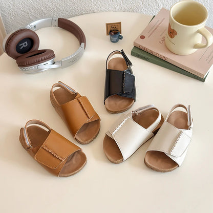 2025 Summer New Children Sandals for Boys Fashion Korean Style Soft Bottom Anti-slippery Versatile Open-toe Casual Beach Shoes