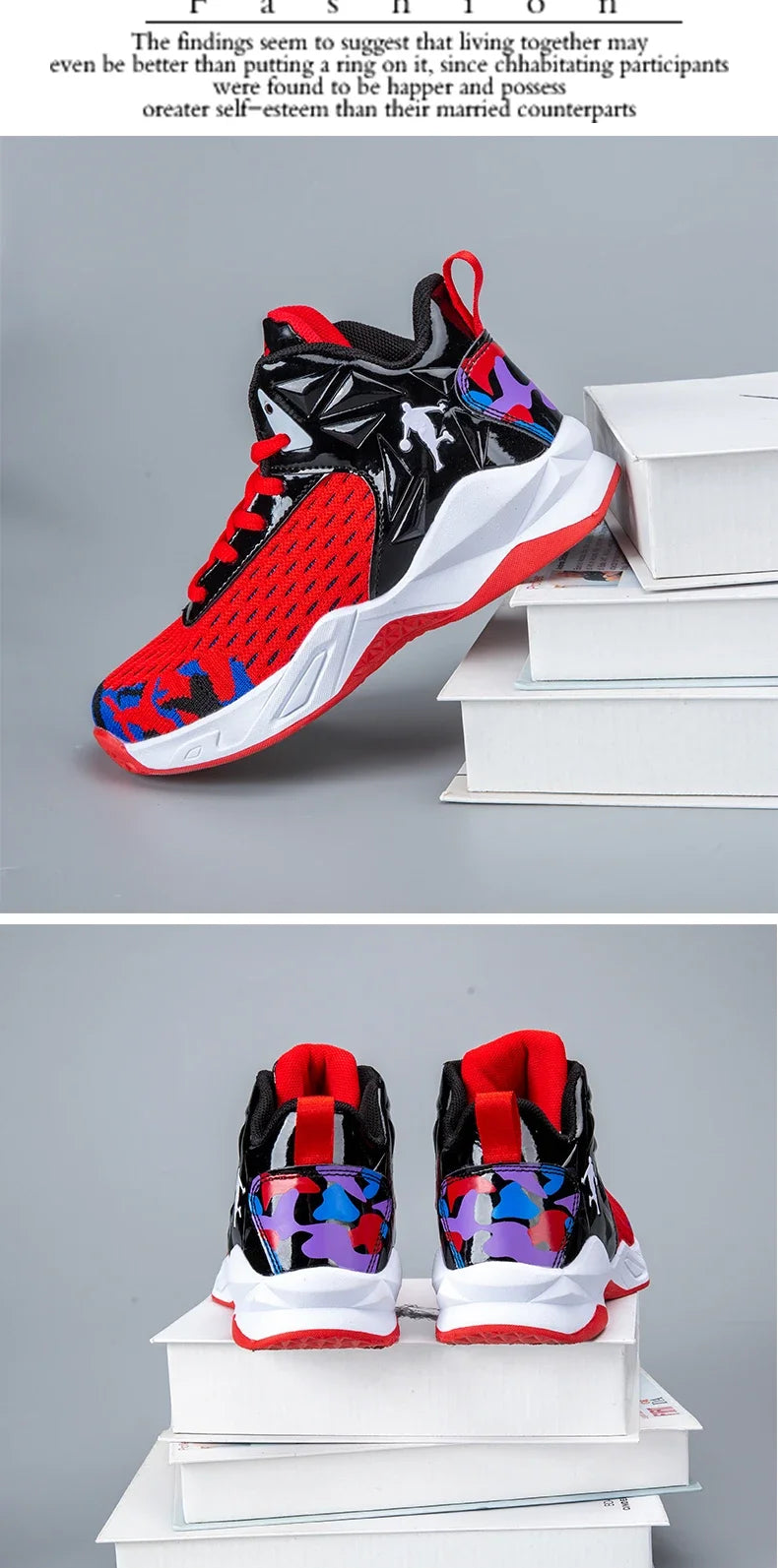 Boys Brand Basketball Shoes Kids Sneakers Thick Sole Non-slip Children Sports Shoes Child Boy Basket Trainer Shoes Girls
