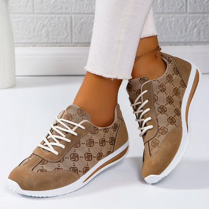 Women SneakersSpring Autumn Fashion Outdoor Versatile Sneakers Women Casual Comfortable Lace Up Walking Shoes for Women