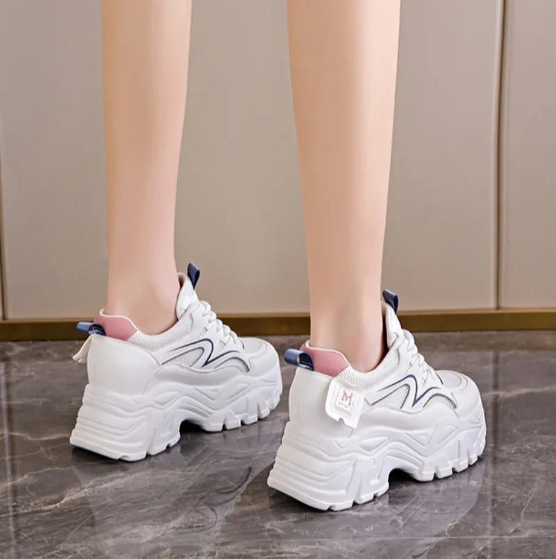 New Women Platform Casual Sneakers Autumn Fashion Women Comfortable Increased Sport Shoes Outdoor Breathable Basketball Sneakers