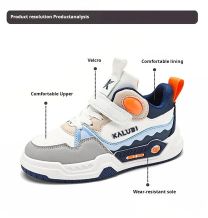 Fashion Children's Sneakers Kids Design White Non-slip Casual Shoes for Boys Girls Hook Breathable Trainers Toddler Outdoor Shoe