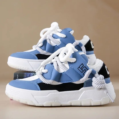 Trendy Women's Men Chunky Sneakers Versatile Casual Thick Soled Board Shoes Female Little White Shoes Walking Shoe Hombre Mujer