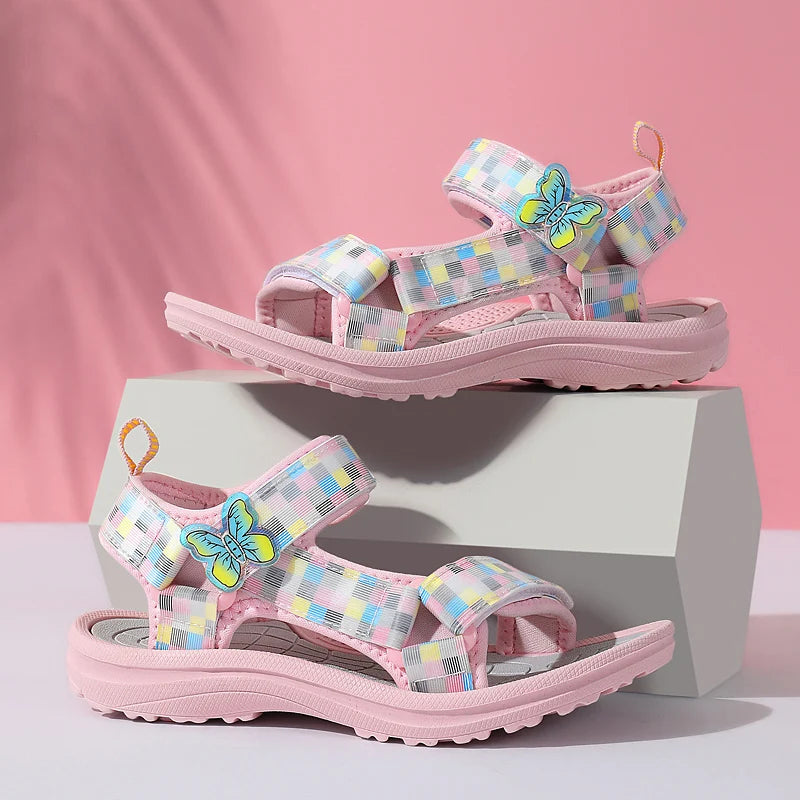 Summer Children Sandals Baby Toddler Soft Non-slip Princess Shoes Baby Cute Pearl Princess Dance  Kids Performance Prop