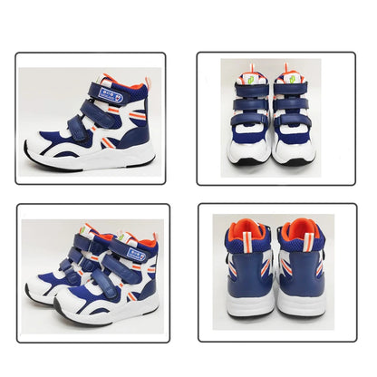 Boys Orthopedic Sneakers For Kid Leather Children School Training Shoes Sporty Running Boot With Arch Support Size24-36