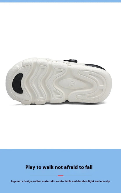 Soft-soled slippers Boys 2025 summer new two-wear children's flip-flops sandals girls breathable non-slip beach shoes
