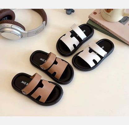 Summer New Children Sandals for Girls Boys Fashion Korean Style Soft Non-slip Versatile Chic Open-toe Casual Beach Shoes