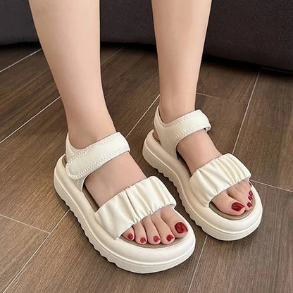 Summer Fashionable Casual and Comfortable Girls' Elegant and Cute Open-toe Wear-resistant Beach Thick-soled Non-slip Sandals