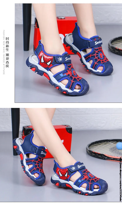 Superhero Summer Boys Sandals Kids Aqua Sport Sandals Soft Non-slip Toddler Infant Shoes Children Outdoor Beach Water Shoes
