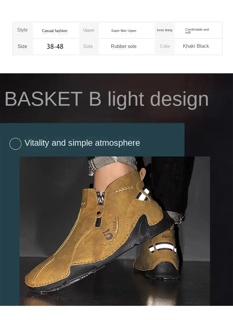 Sneakers Men Casual Shoes Outdoor Anti Slip Man Ankle Boots High Quality Sneakers Man Flat Bottomed Short Boots Shoes for Men