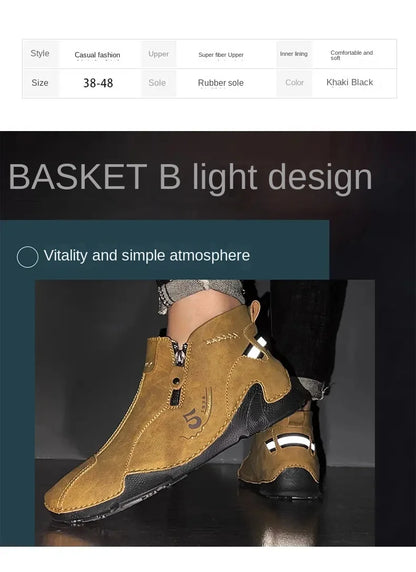 Sneakers Men Casual Shoes Outdoor Anti Slip Man Ankle Boots High Quality Sneakers Man Flat Bottomed Short Boots Shoes for Men