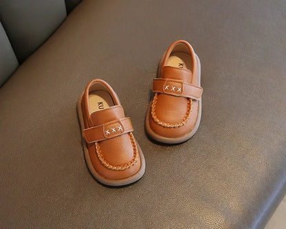 Boys Formal Leather Shoes for Children Kindergarten School Fashion Flats Kids Slip-on Loafers Classic Spring Autumn Korean Style