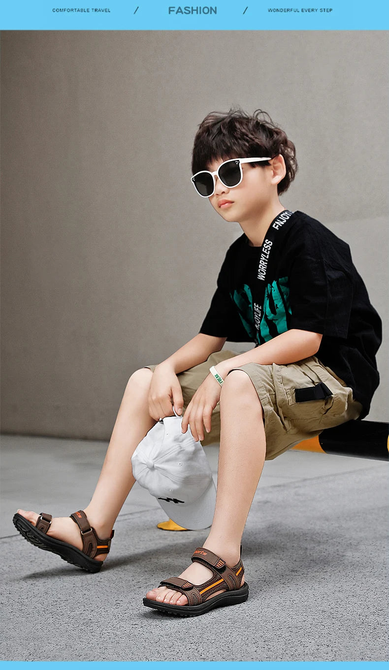 New Boys Sandals Shoes Summer Non-slip Beach Children Shoe Cartoon Sandal Girls Sandals Soft Baby Outdoor Beach Kids Sneakers