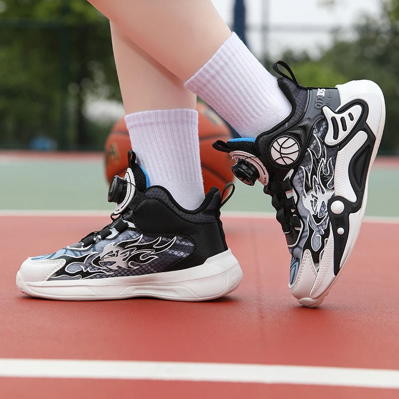 Kids Sneakers Fashion Basketball Shoes for Children Boys Breathable Mesh Sneakers Casual Sports Shoes New Design Trainers