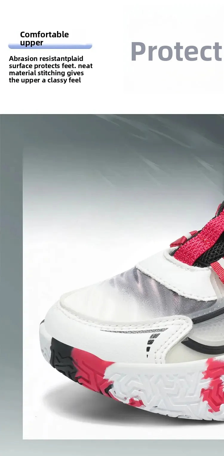 Boys Basketball Shoes Training Running Sports Sneakers Spring Autumn New Style Middle Large Children Boy Knob Movement Footwear